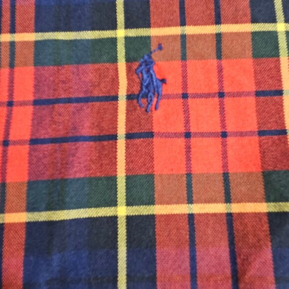 Ralph Lauren POLO men's XXL red plaid shirt long sleeve slim fit - Picture 4 of 5